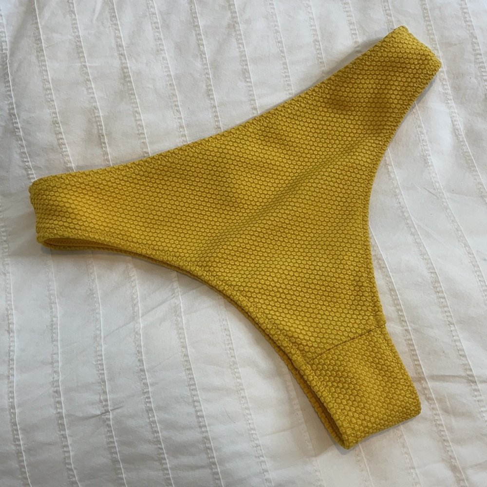 Minkpink Textured Minimal Coverage Bikini Bottoms - image 4